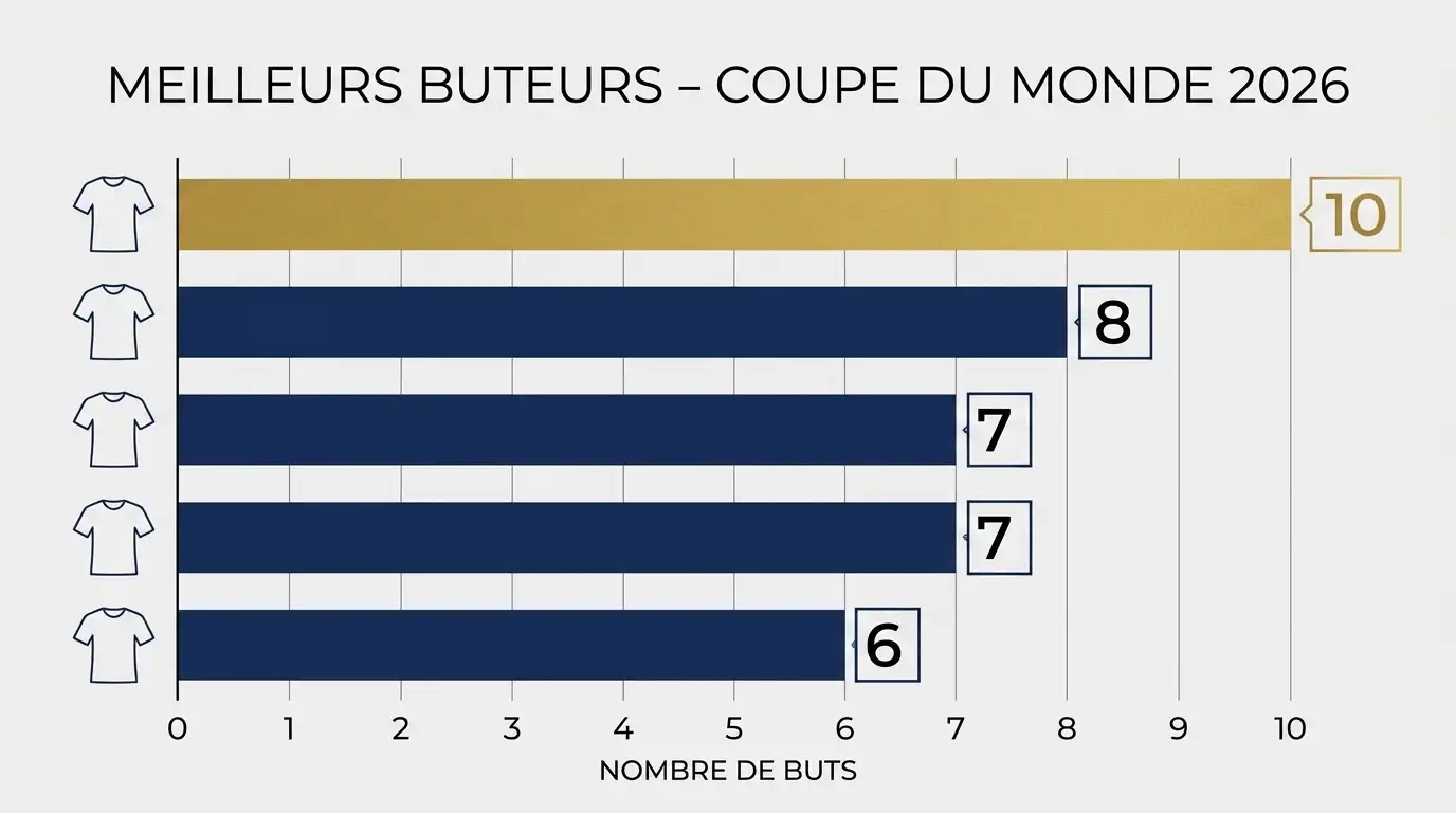 Comparatif chiffré des buteurs et des records individuels de la Coupe du Monde 2026