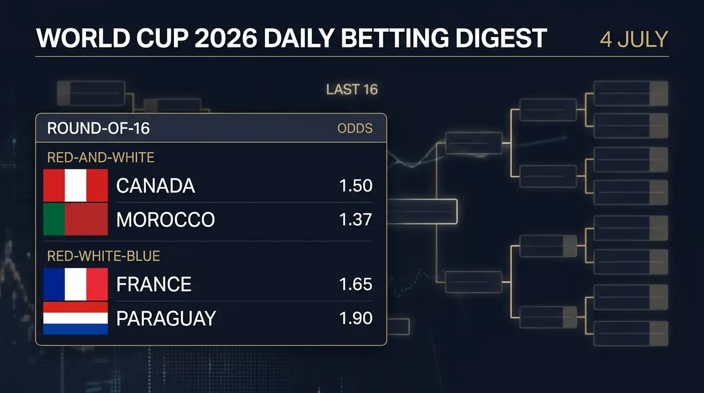Résultats et cotes du 4 juillet 2026 — Coupe du Monde 2026